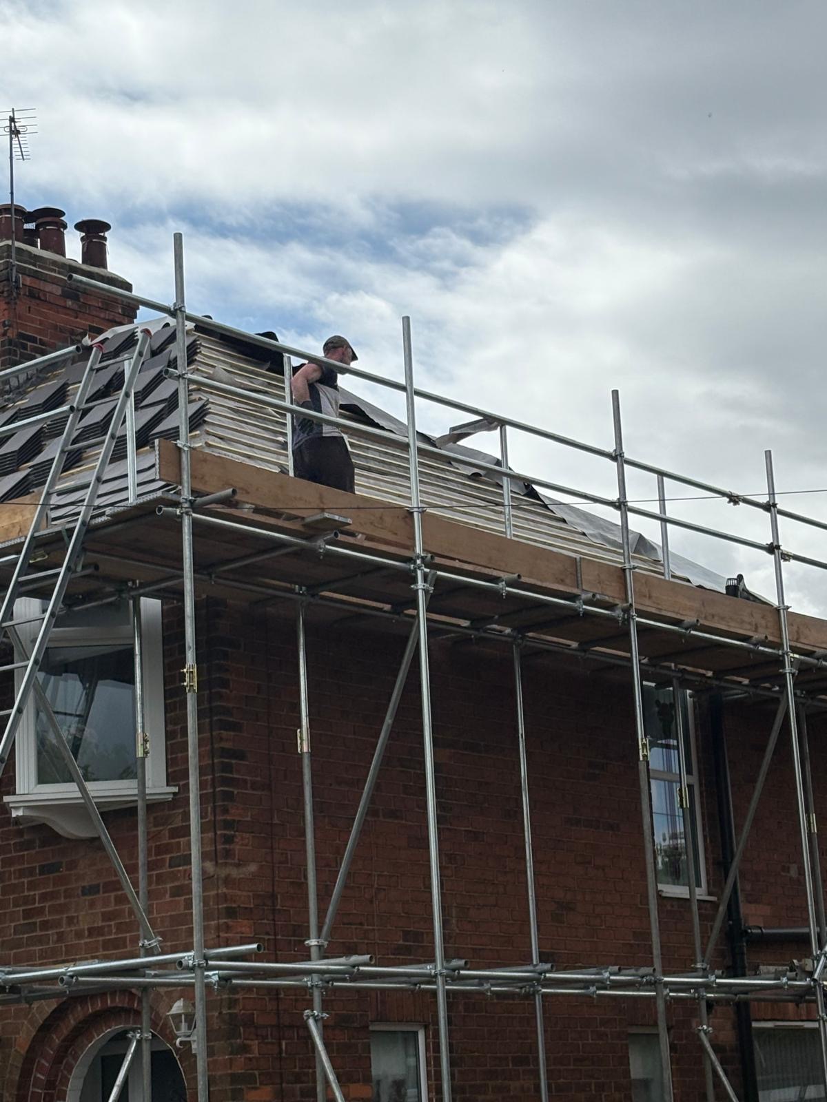 Scaffolded Re-Roof
